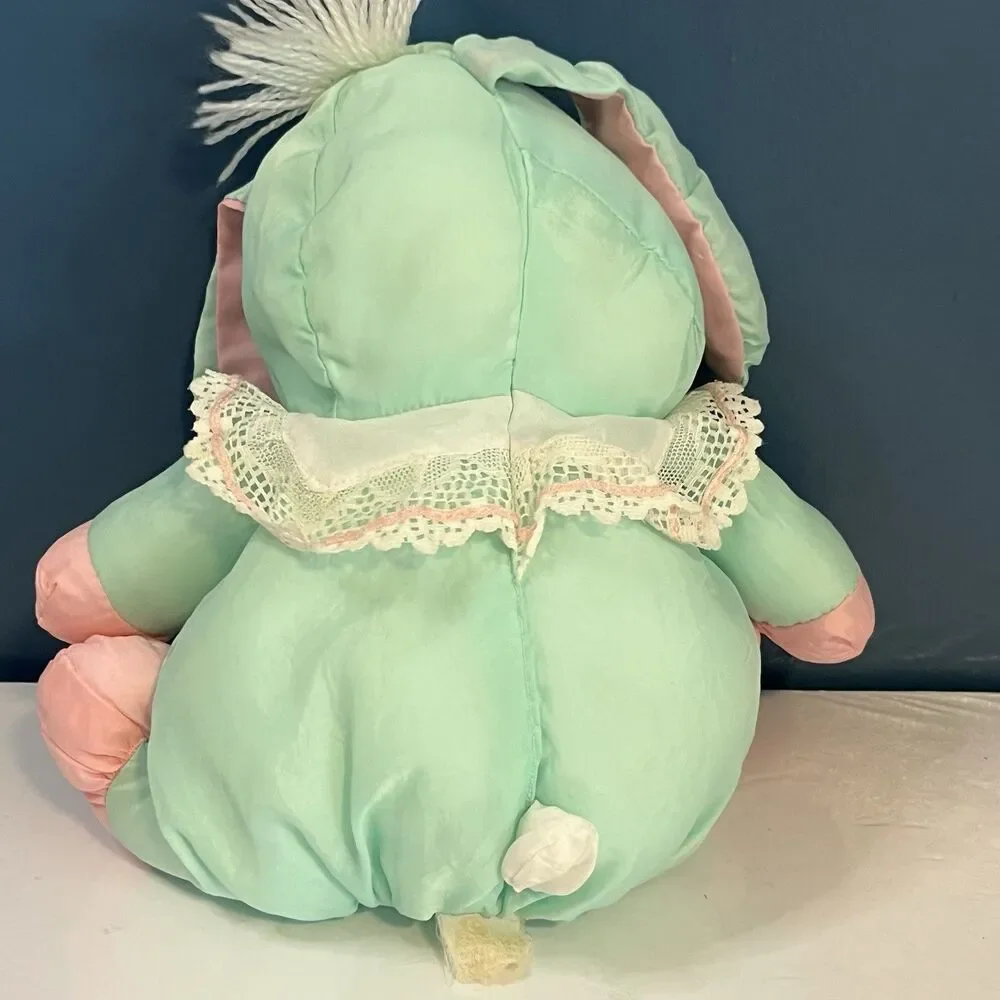 Fisher Price Puffalumps Bunny Rabbit Mint Green Pink 8022 Lace 10